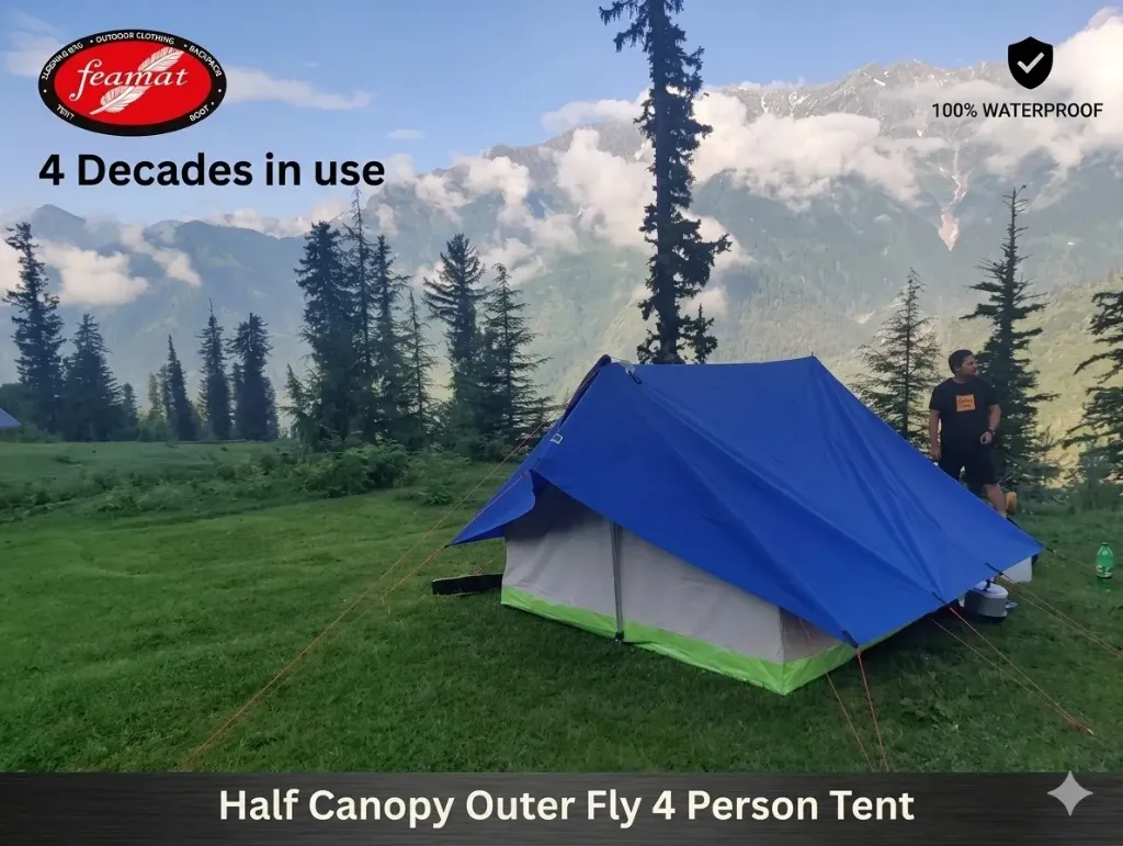 A SHAPE TENT with Half Canpoy Outer Fly